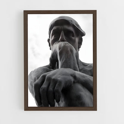 ap-the thinker rodin-7 cadre Bois foncé