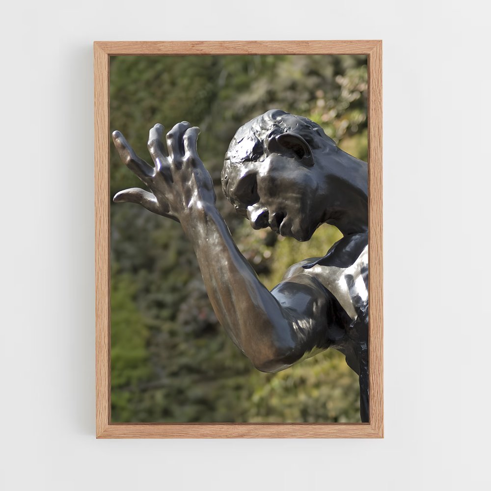 ap-the walking man rodin-4 cadre Bois clair