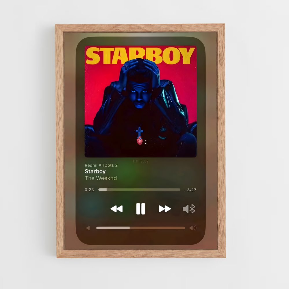 ap-the weeknd-8 cadre Bois clair