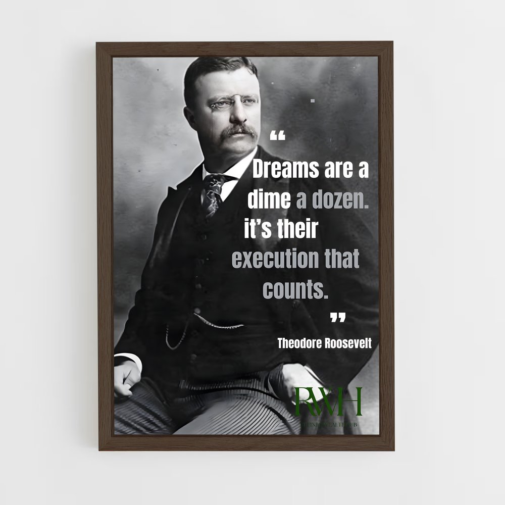ap-theodore roosevelt-4 cadre Bois foncé