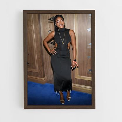 ap-tiffany haddish-12 cadre Bois foncé