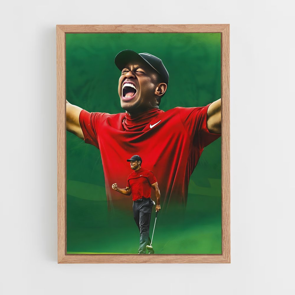 ap-tiger woods-2 cadre Bois clair