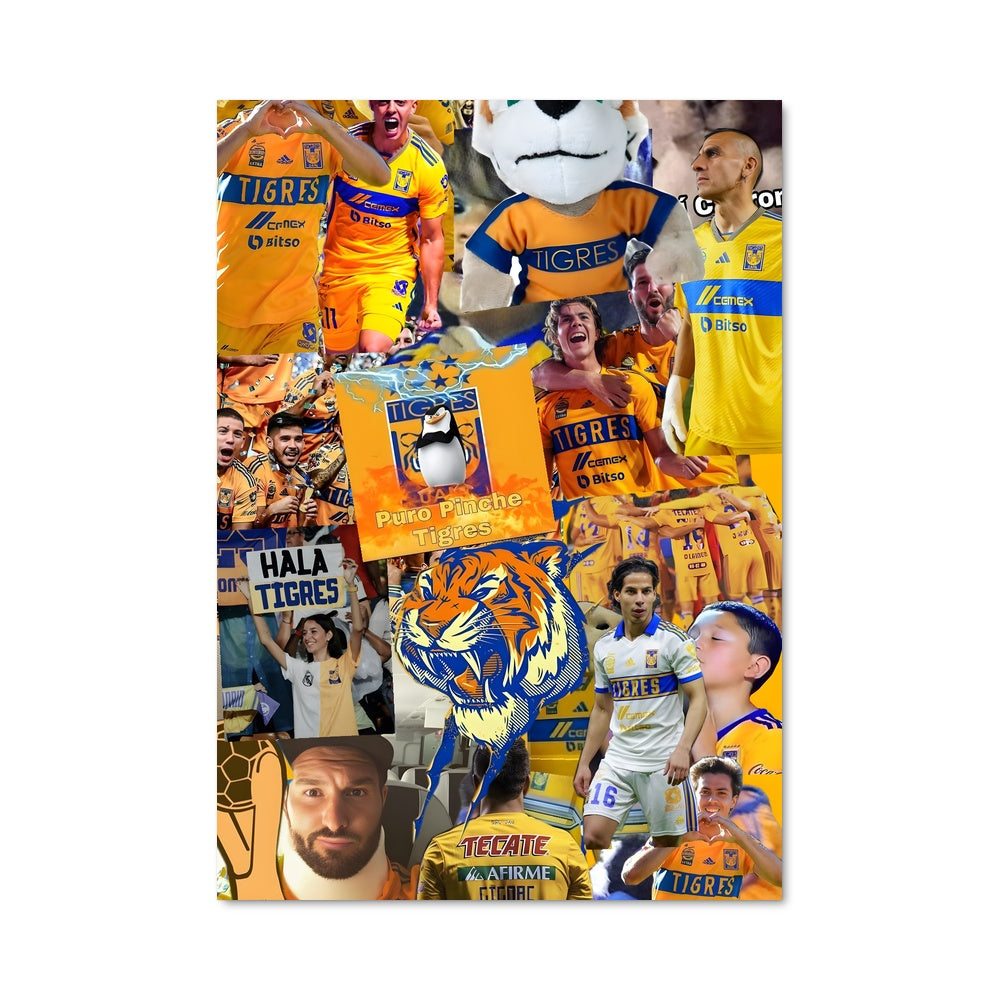 Poster Tigres en Action