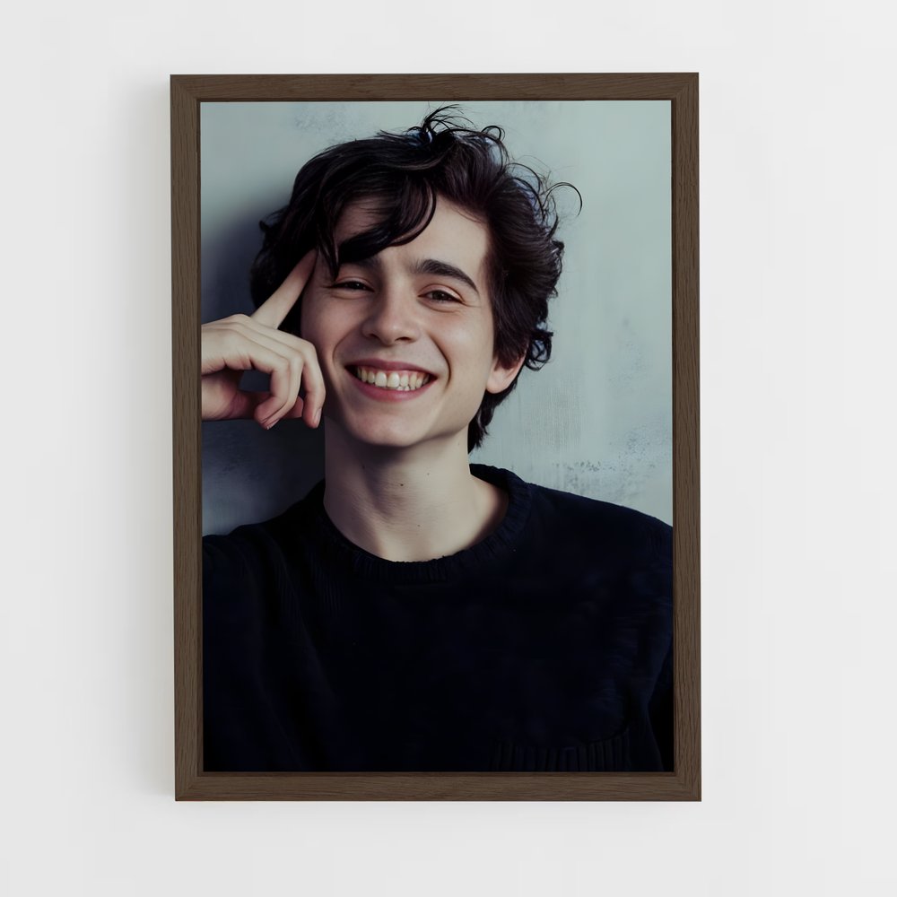 ap-timothee chalamet-2 cadre Bois foncé