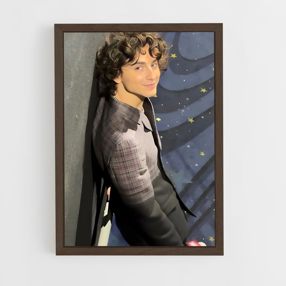ap-timothee chalamet-4 cadre Bois foncé