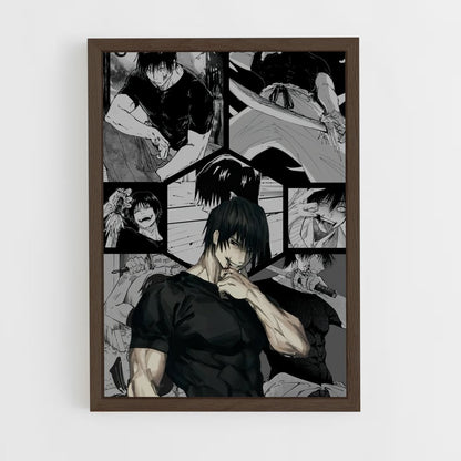 ap-toji fushiguro-2 cadre Bois foncé