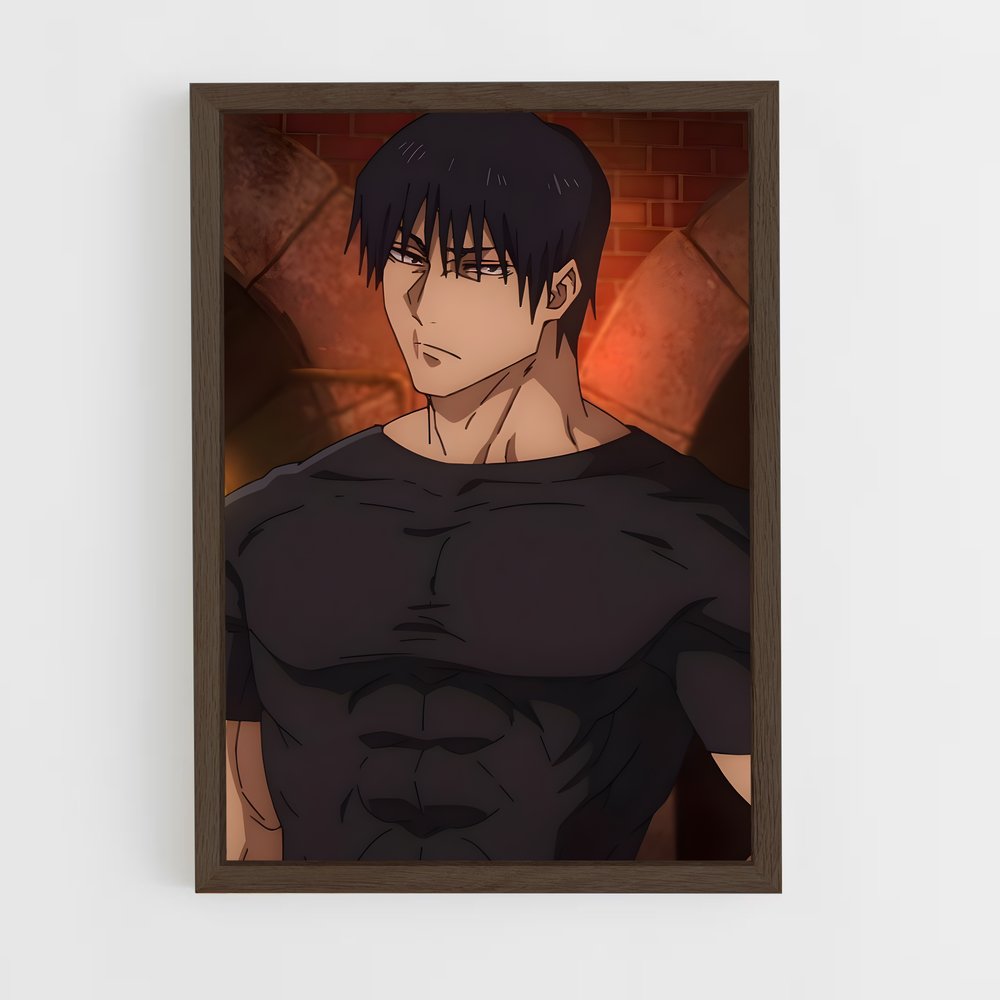 ap-toji fushiguro-3 cadre Bois foncé