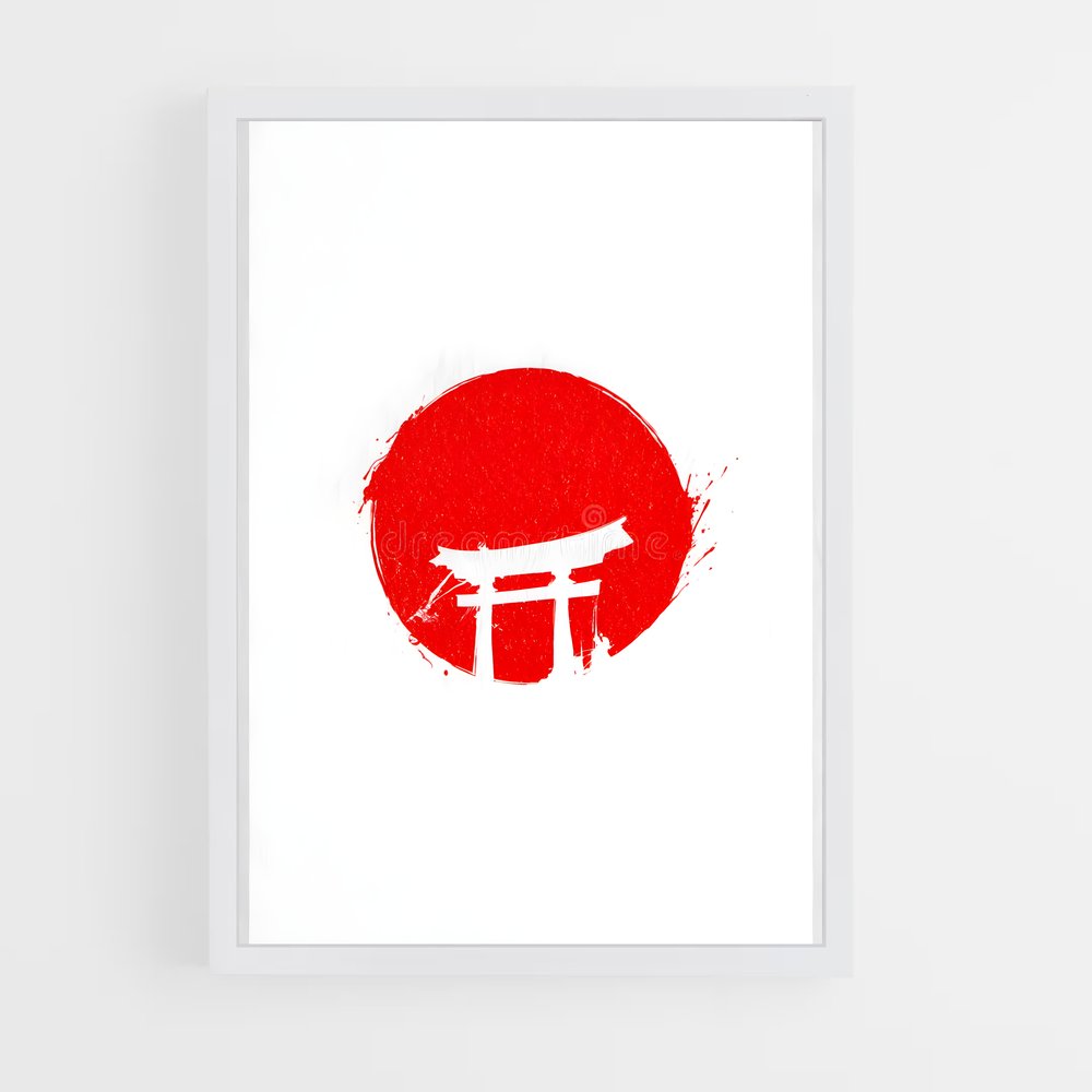 ap-tokyo flag-3 cadre Blanc