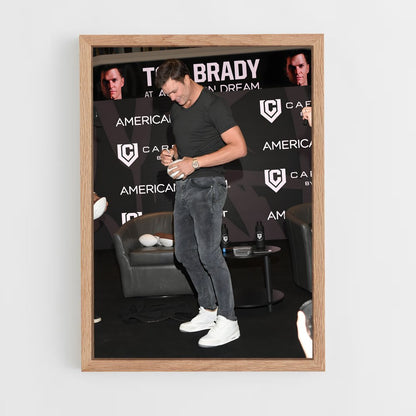 ap-tom brady-1 cadre Bois clair