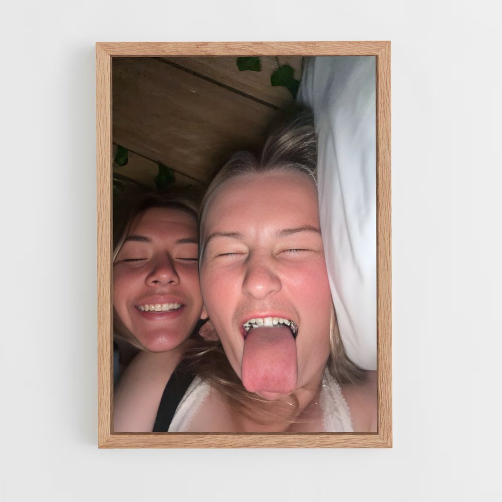 ap-tongue out-7 cadre Bois clair