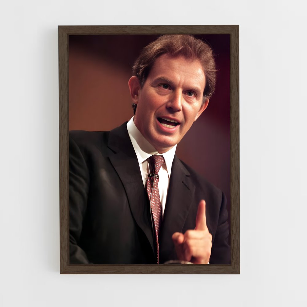 ap-tony blair-2 cadre Bois foncé