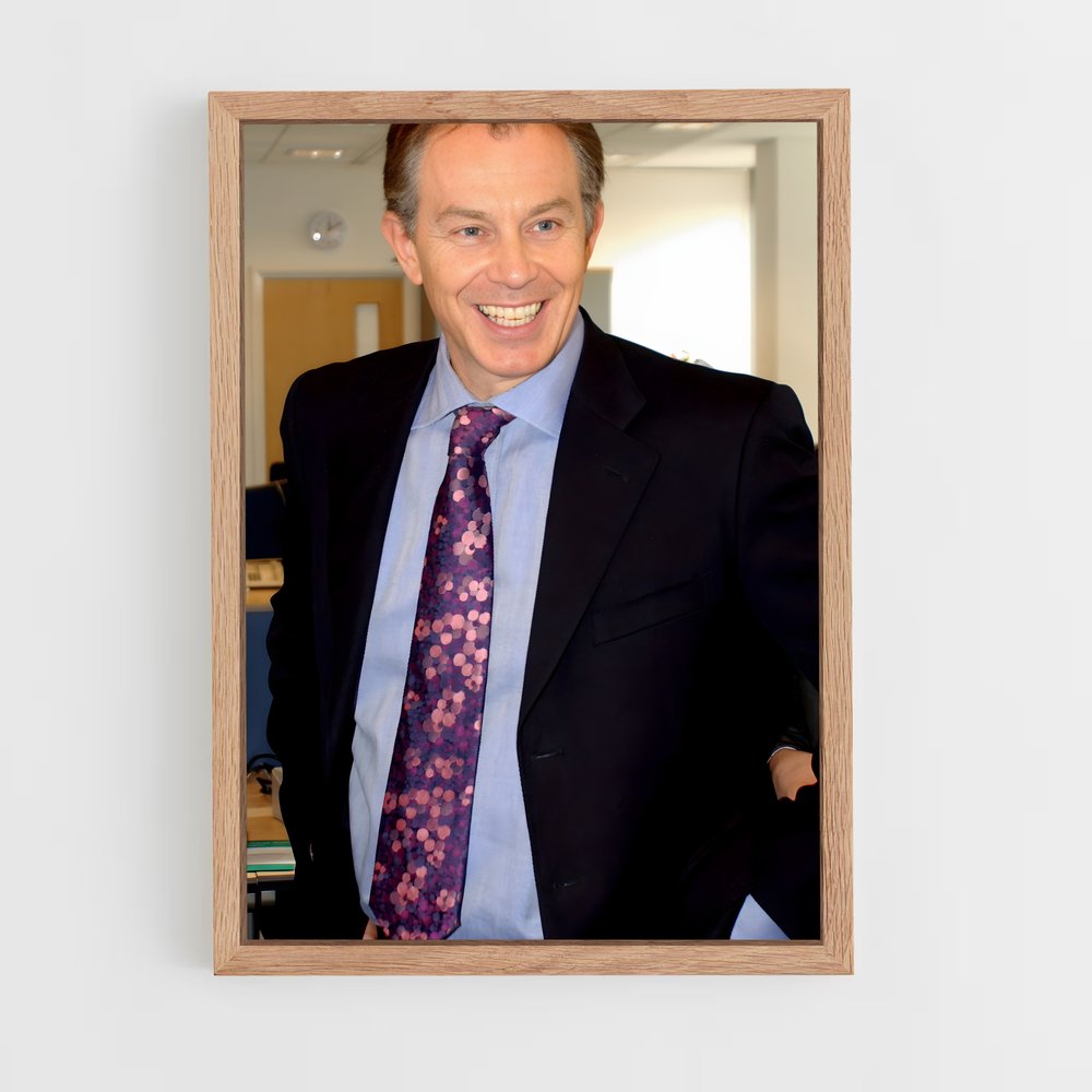 ap-tony blair-7 cadre Bois clair
