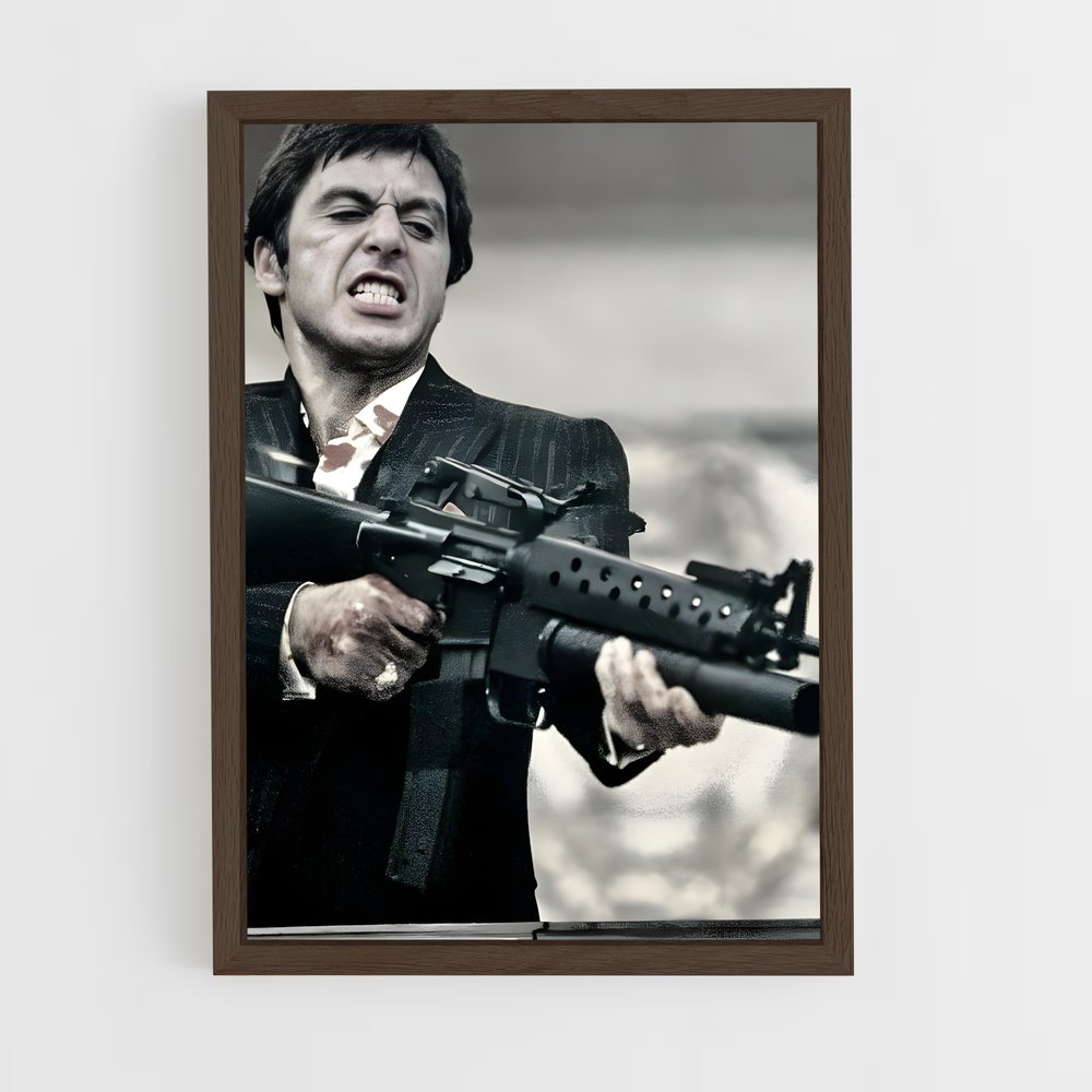 ap-tony montana-1 cadre Bois foncé
