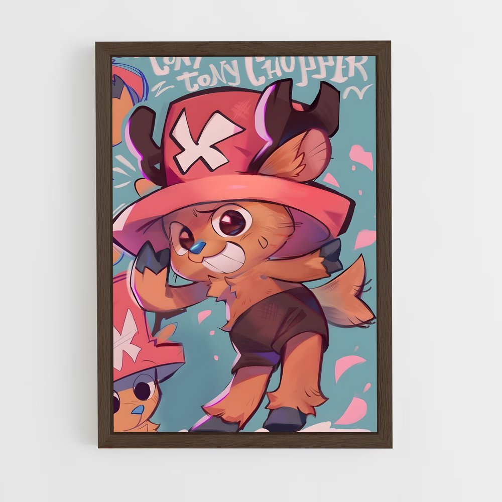 ap-tony tony chopper-1 cadre Bois foncé