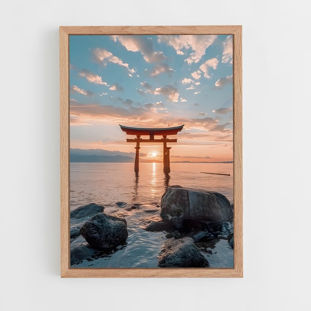 ap-torii gate-11 cadre Bois clair