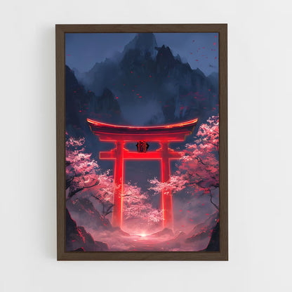 ap-torii gate-13 cadre Bois foncé