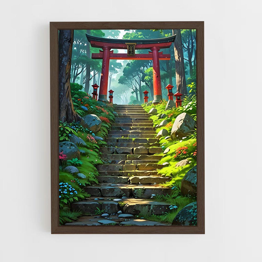 ap-torii gate-9 cadre Bois foncé