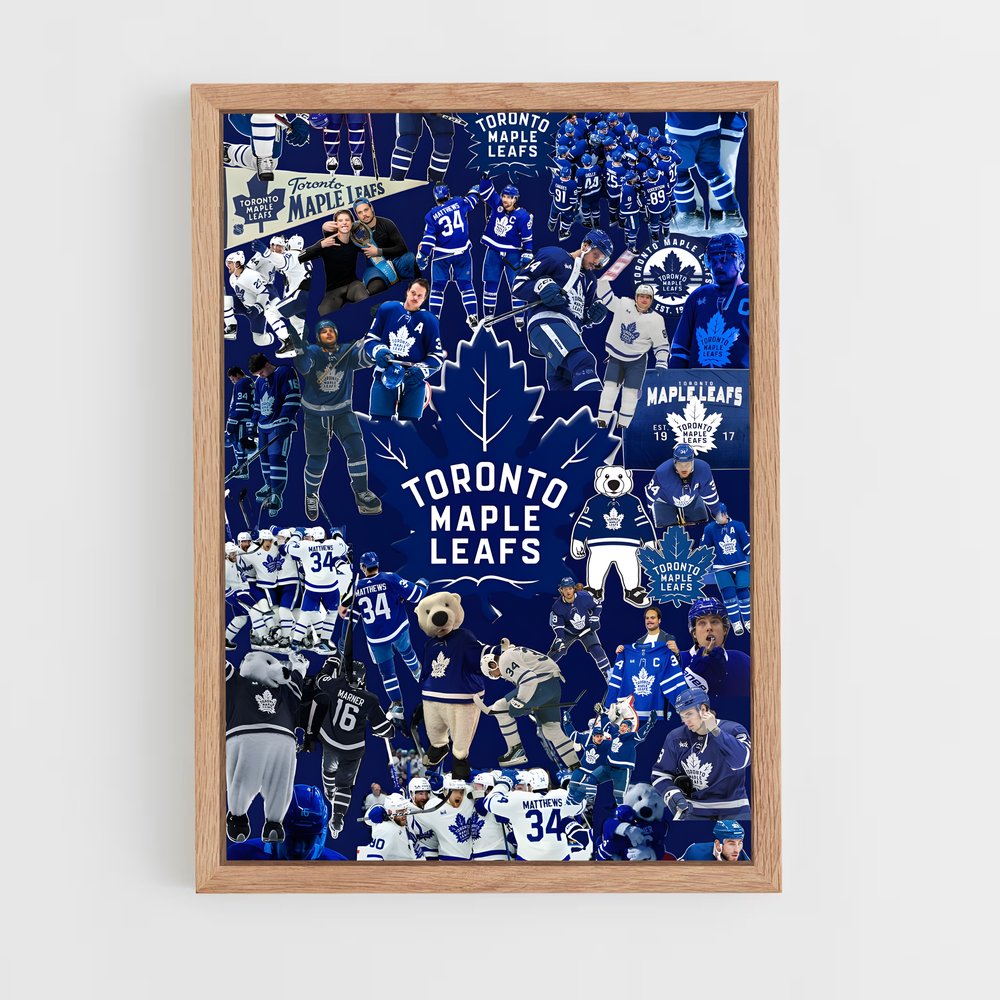 ap-toronto maple leafs-1 cadre Bois clair