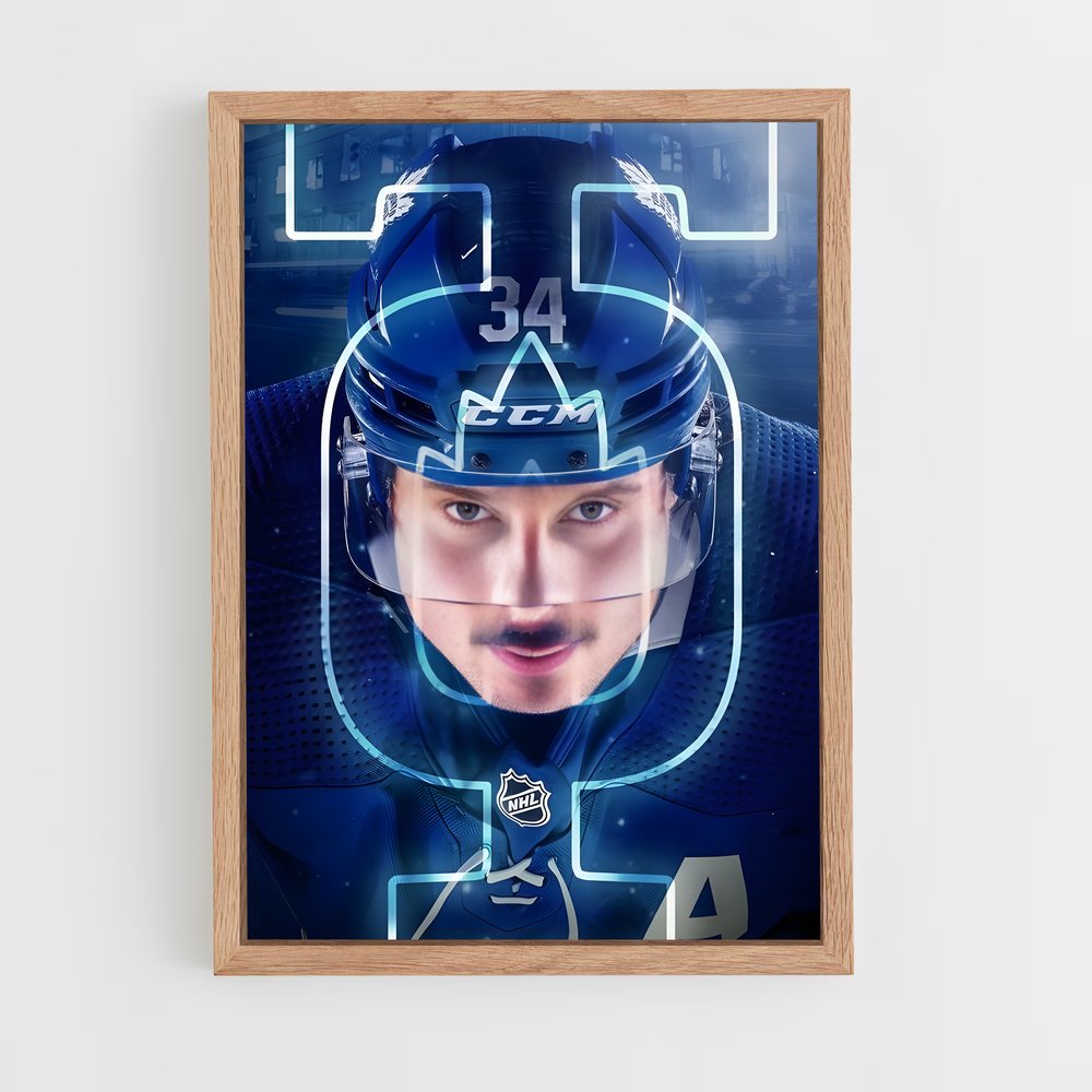 ap-toronto maple leafs-12 cadre Bois clair