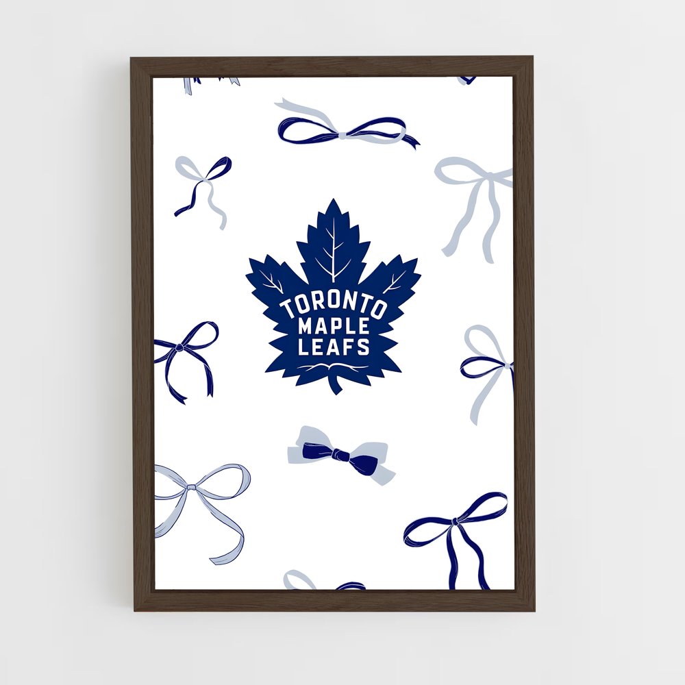 ap-toronto maple leafs-9 cadre Bois foncé