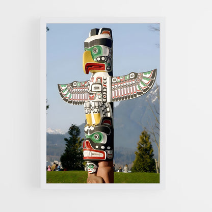 ap-totem pole-13 cadre Blanc