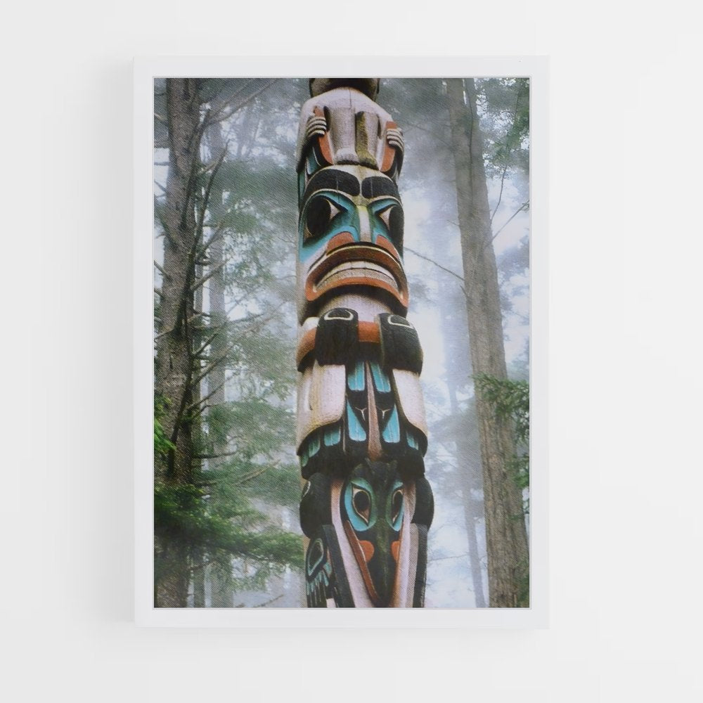 ap-totem pole-5 cadre Blanc