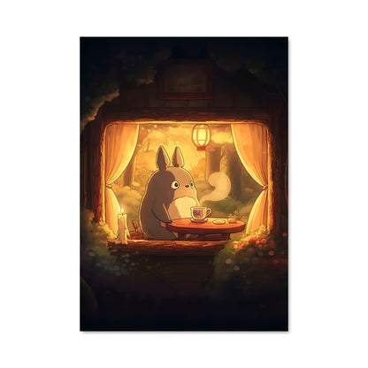 Poster Totoro au Coin du Feu