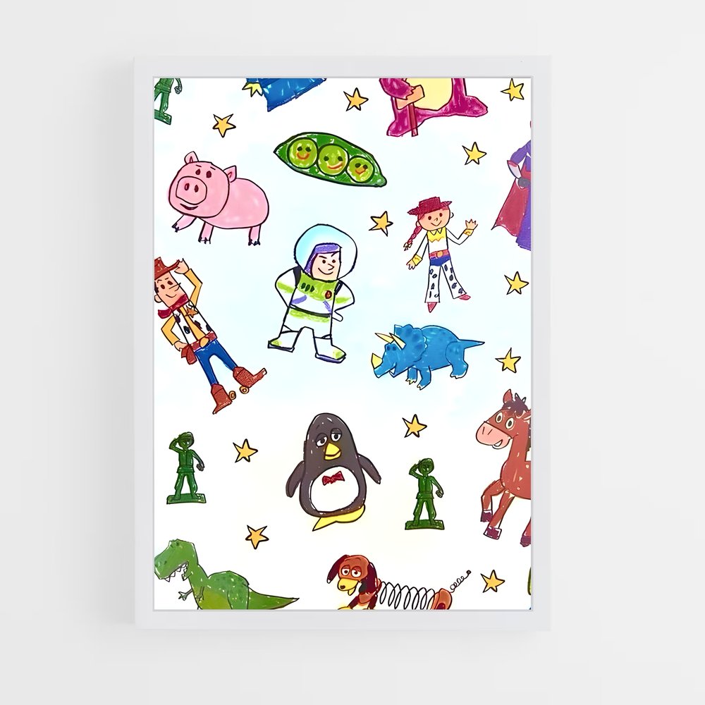 ap-toy story-5 cadre Blanc