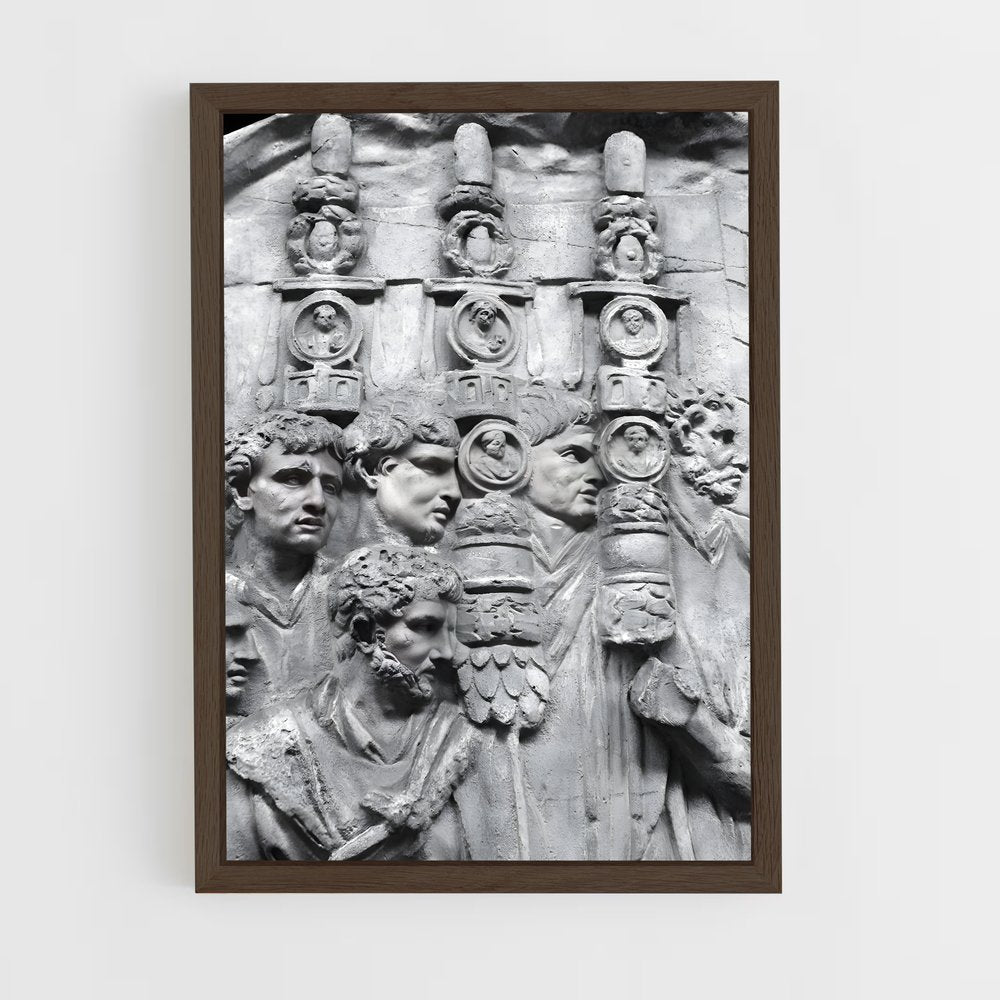 ap-trajan column reliefs-1 cadre Bois foncé