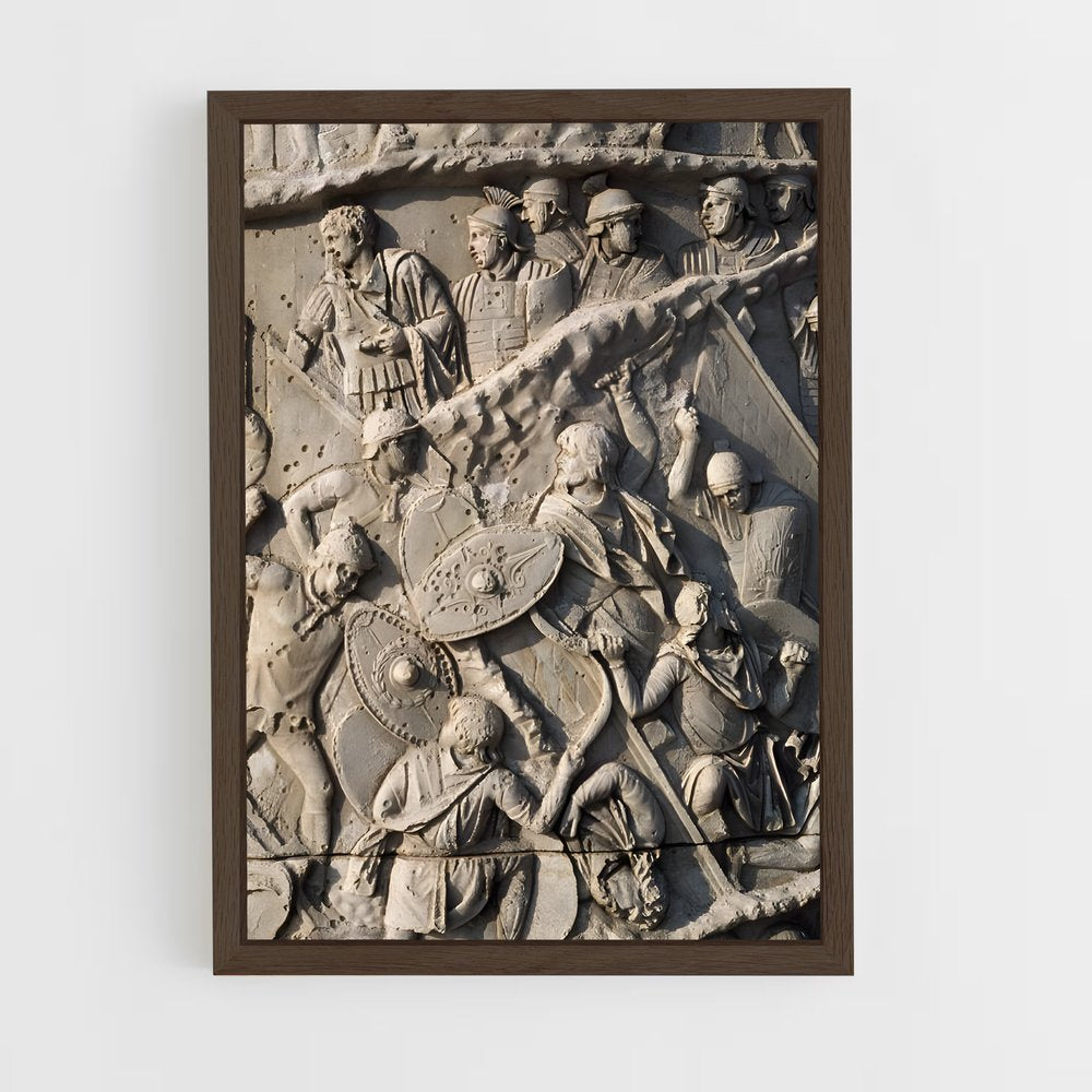 ap-trajan column reliefs-11 cadre Bois foncé