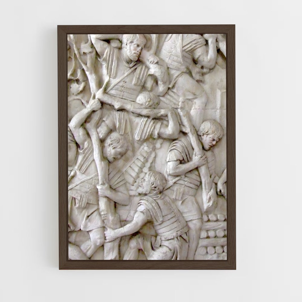 ap-trajan column reliefs-6 cadre Bois foncé