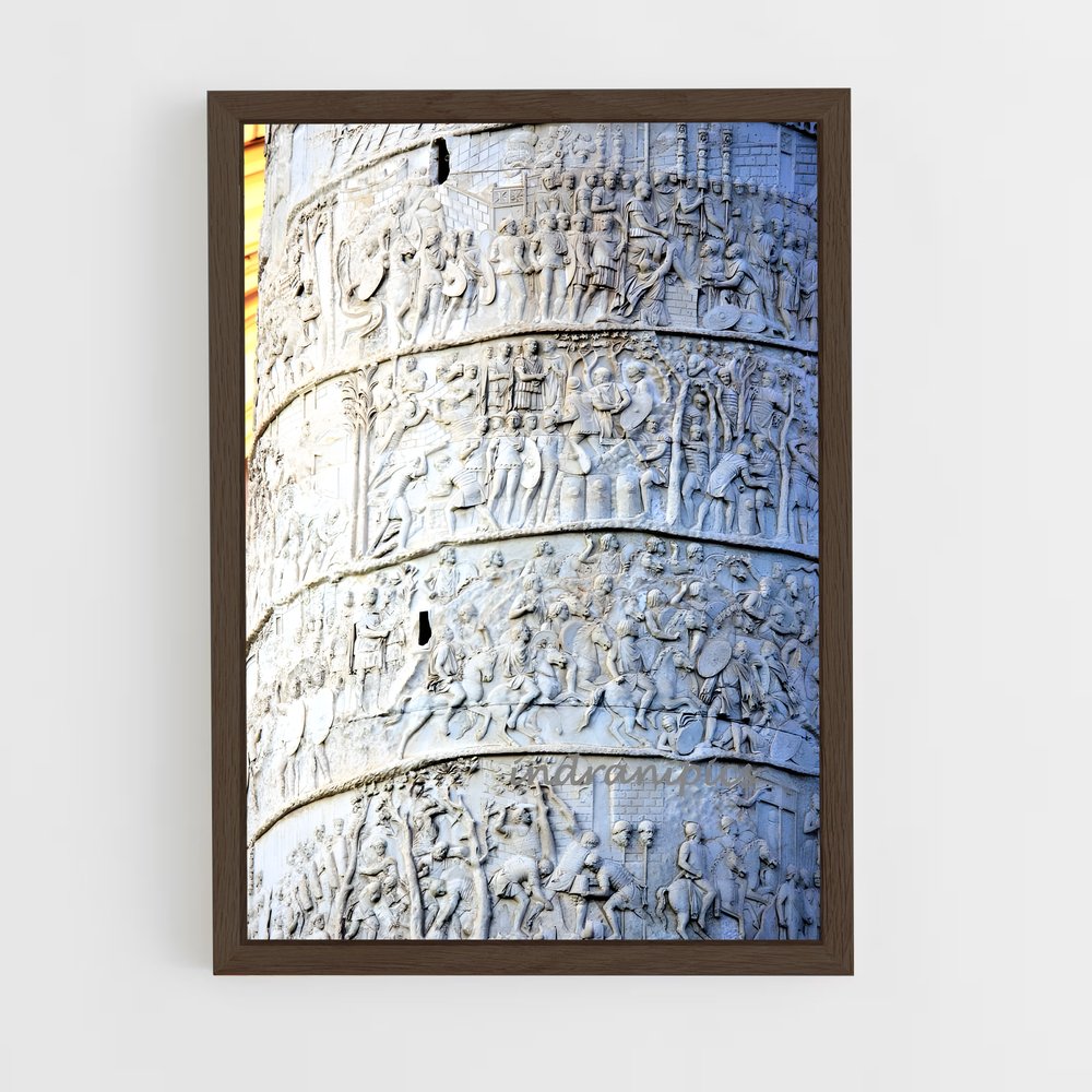 ap-trajan column reliefs-7 cadre Bois foncé