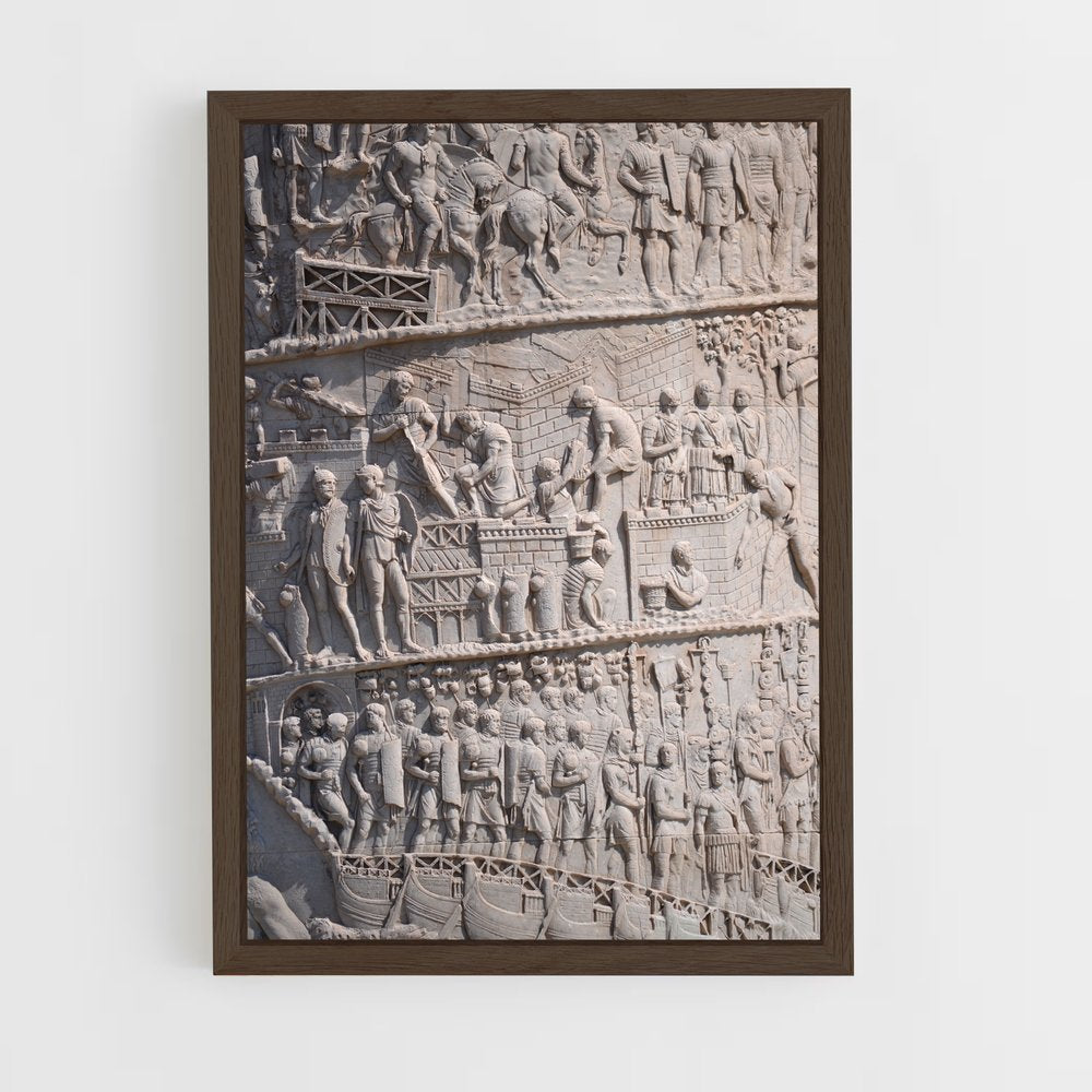 ap-trajan column reliefs-9 cadre Bois foncé