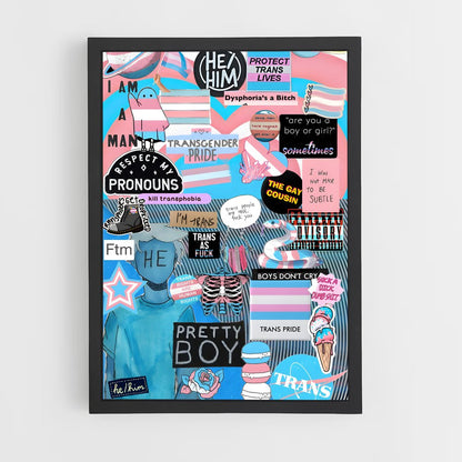 ap-transgender flag-2 cadre Noir