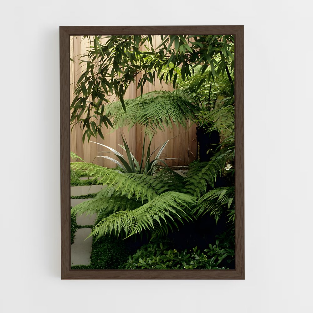 ap-tree fern-2 cadre Bois foncé