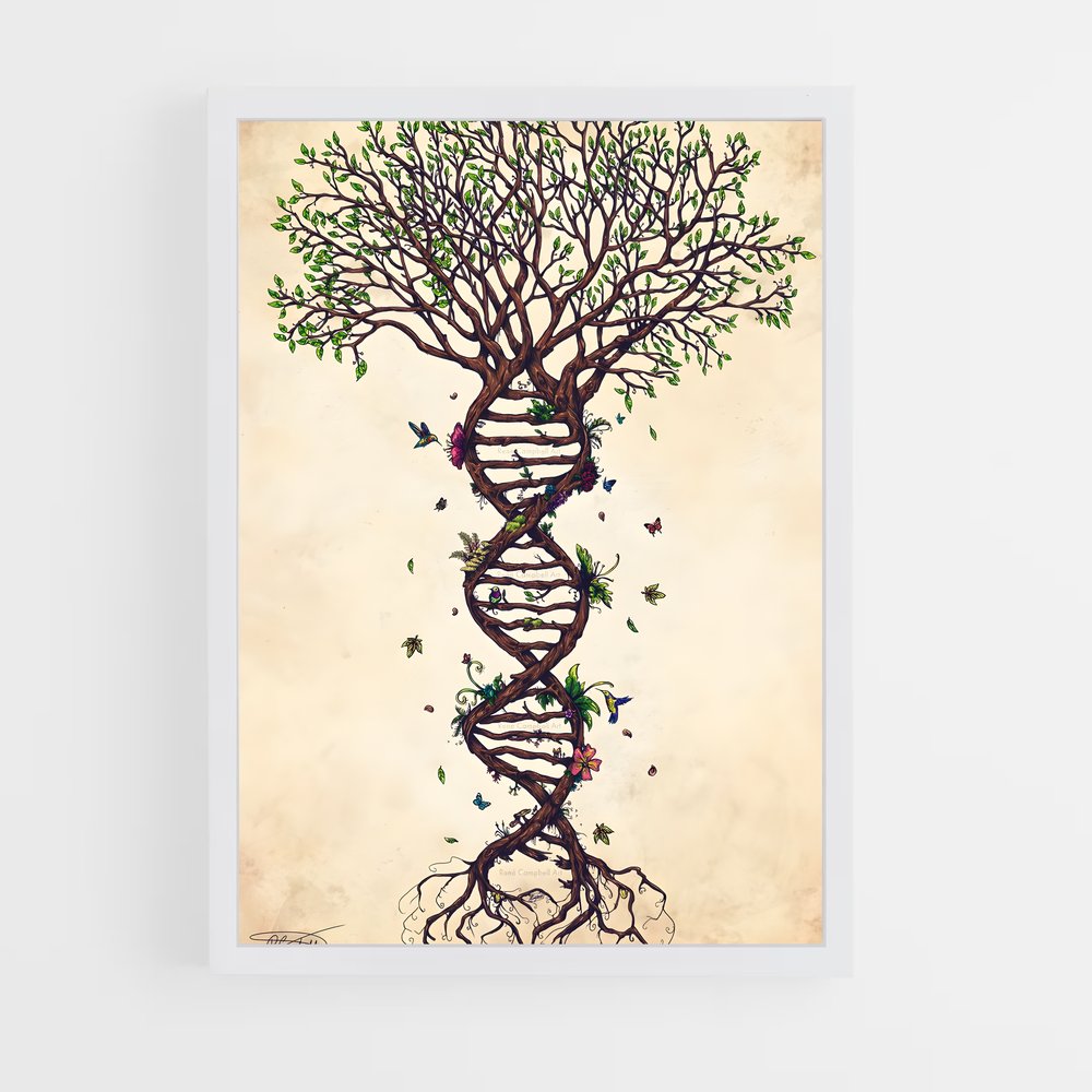 ap-tree of life-3 cadre Blanc