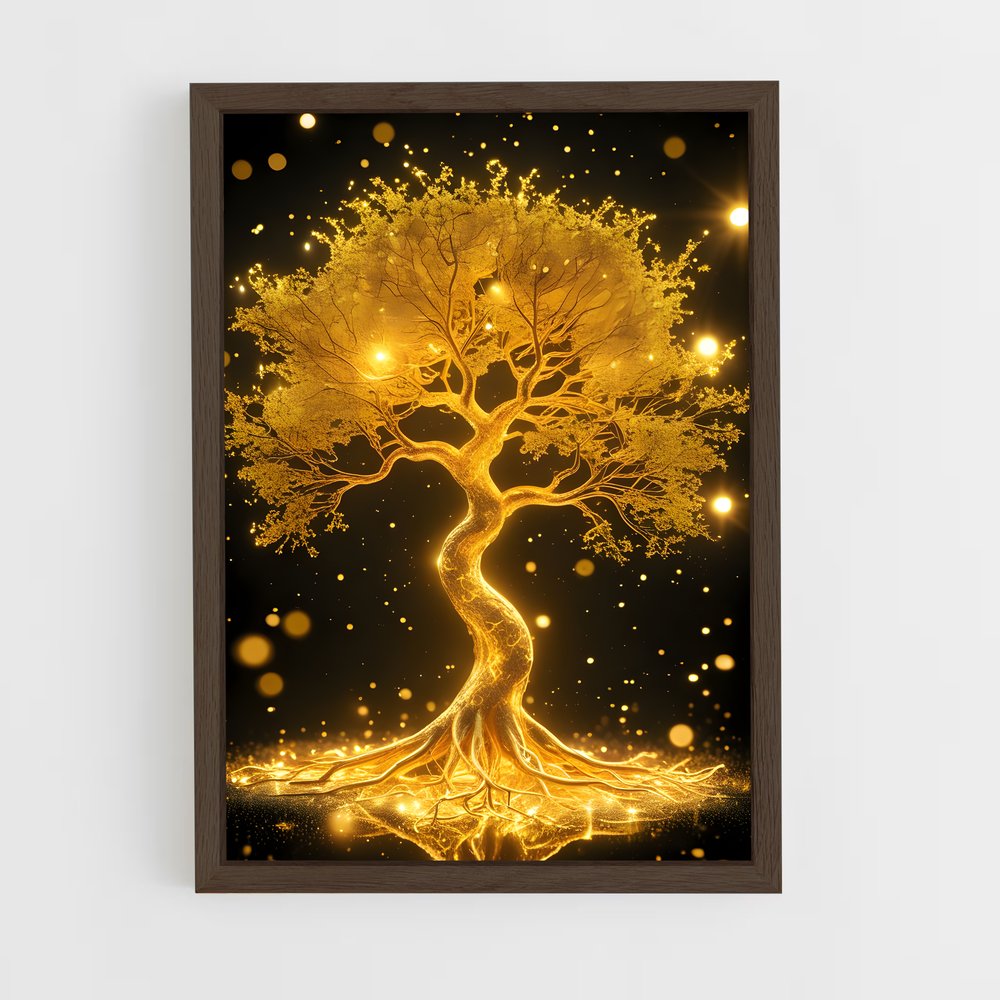 ap-tree of life-5 cadre Bois foncé
