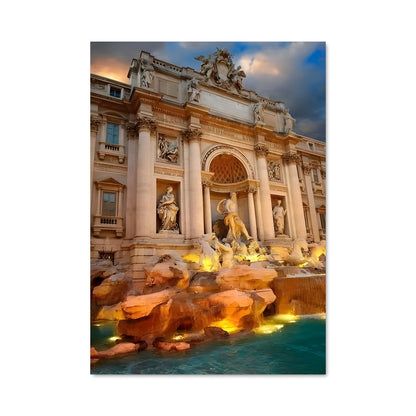 Poster Fontaine Baroque