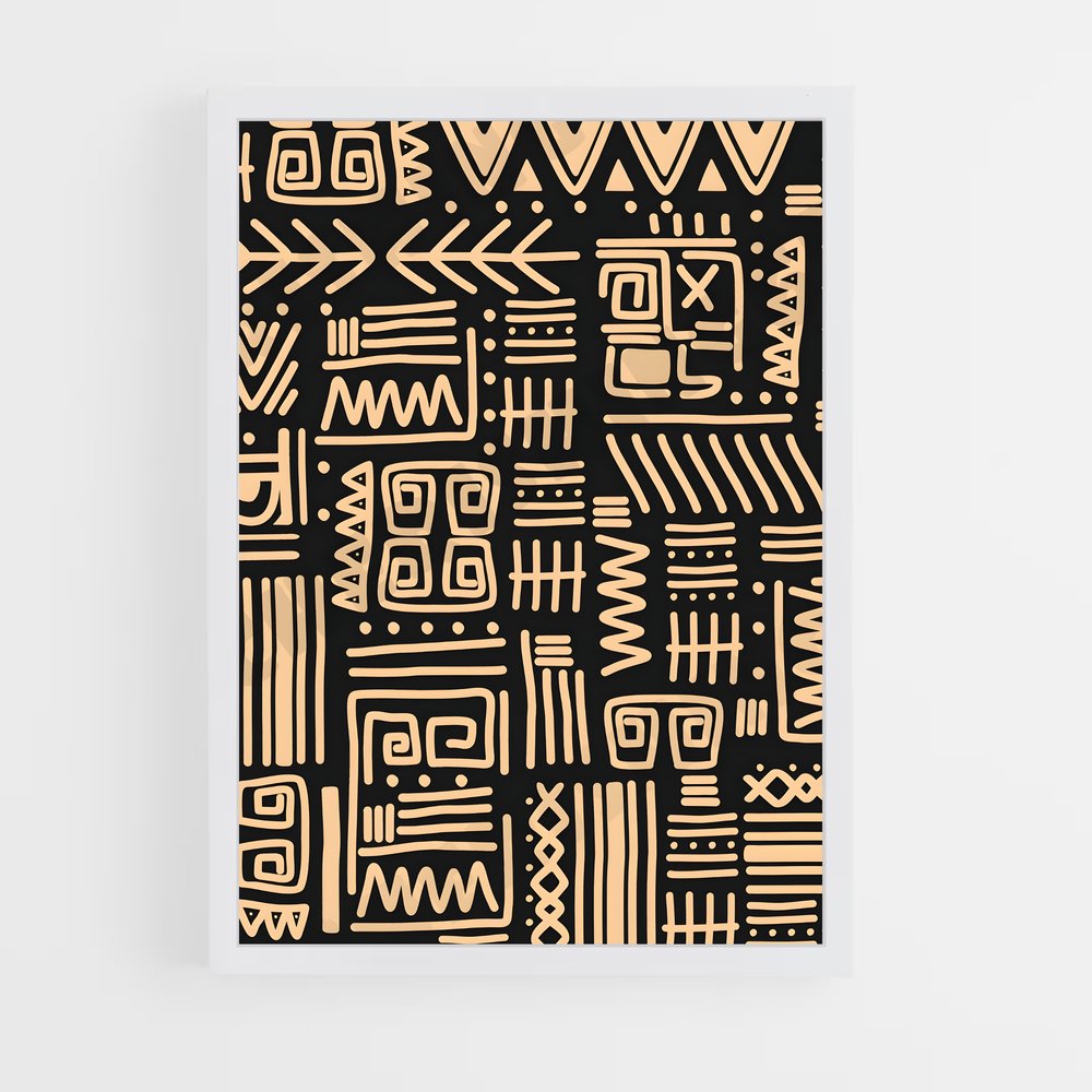 ap-tribal patterns-1 cadre Blanc