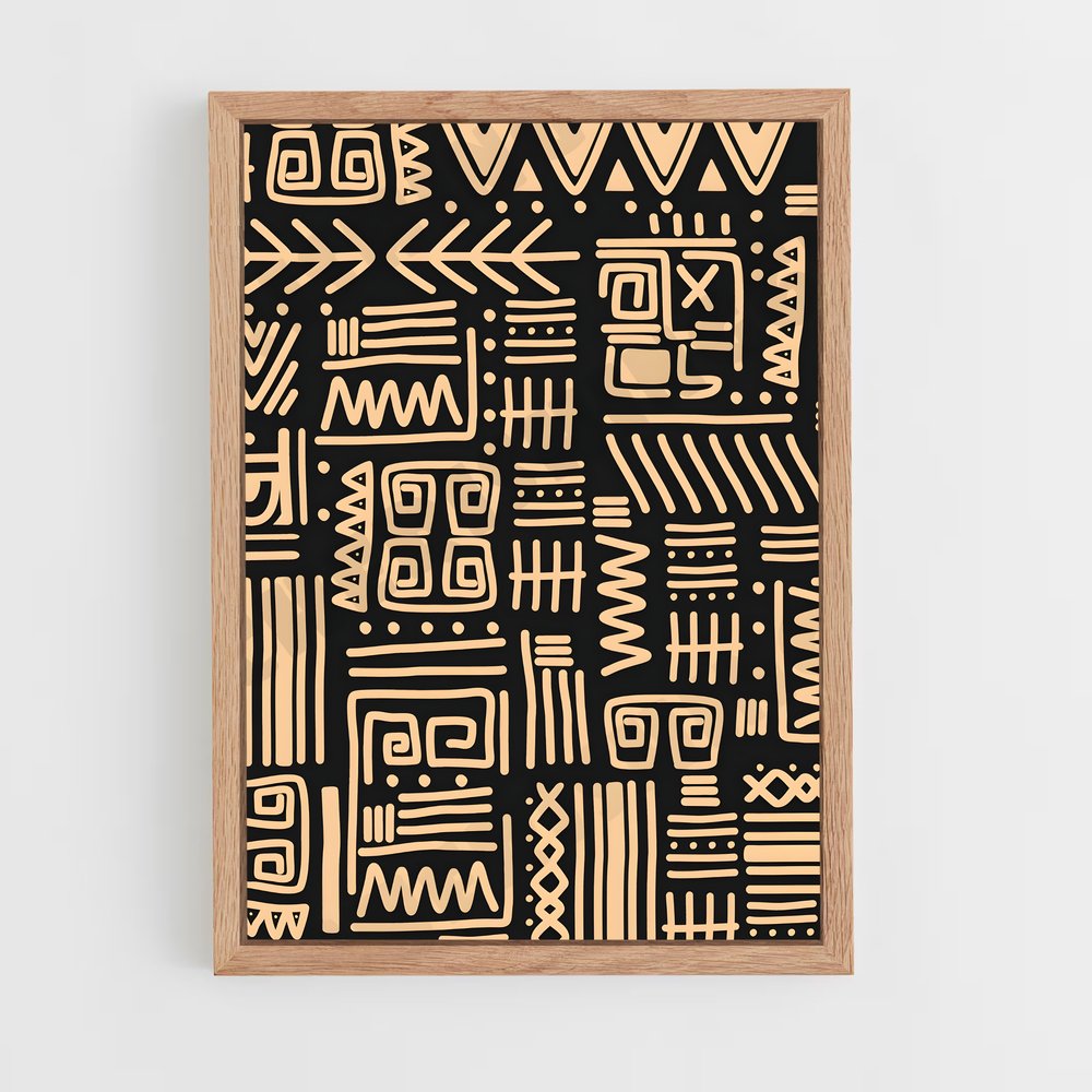 ap-tribal patterns-1 cadre Bois clair