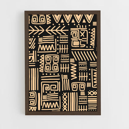 ap-tribal patterns-1 cadre Bois foncé