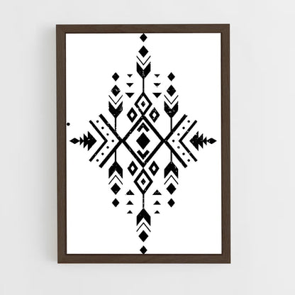 ap-tribal patterns-3 cadre Bois foncé