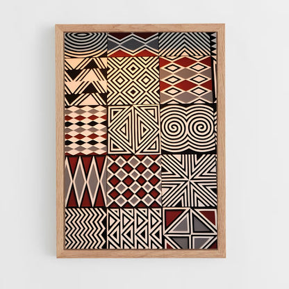 ap-tribal patterns-4 cadre Bois clair