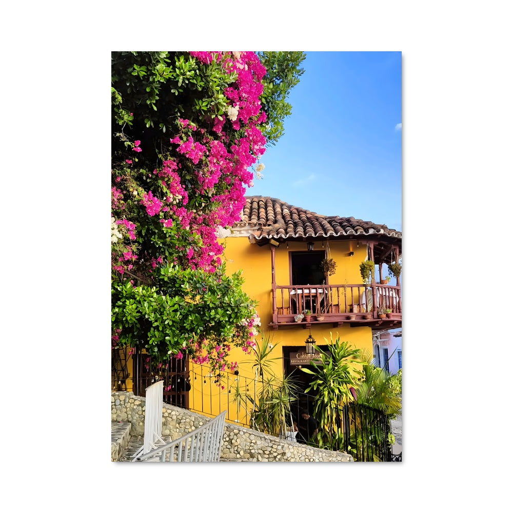 Poster Maison en Fleurs