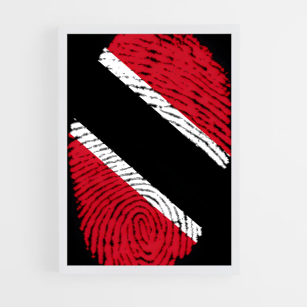 ap-trinidad and tobago flag-2 cadre Blanc