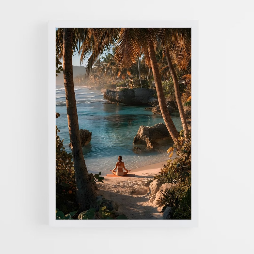 ap-tropical beach-11 cadre Blanc
