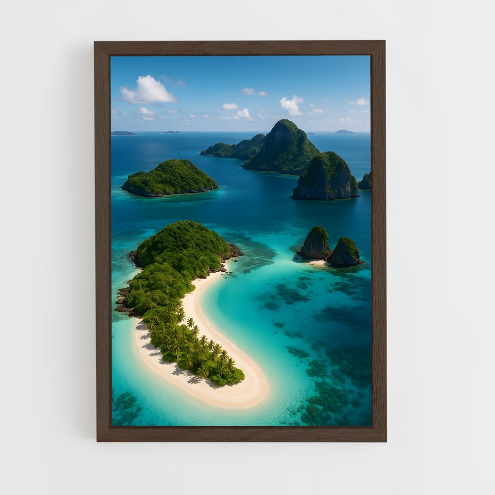ap-tropical islands-3 cadre Bois foncé