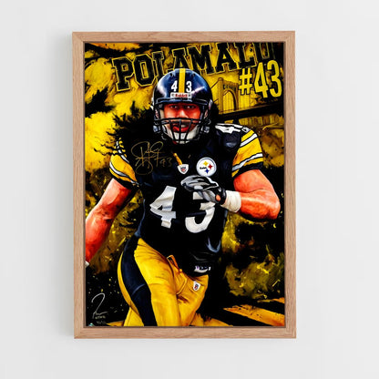 ap-troy polamalu-1 cadre Bois clair