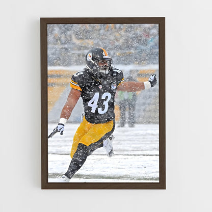ap-troy polamalu-2 cadre Bois foncé