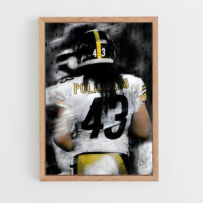 ap-troy polamalu-4 cadre Bois clair